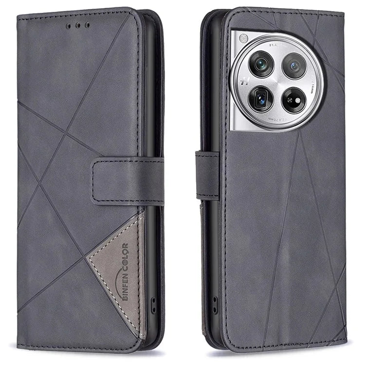 BINFEN COLOR BF05 For OnePlus 12R 5G / Ace 3 5G Case Flip Leather Wallet Phone Cover