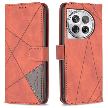 BINFEN COLOR BF05 For OnePlus 12R 5G / Ace 3 5G Case Flip Leather Wallet Phone Cover