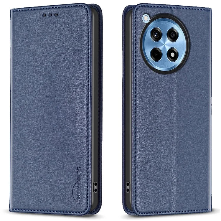BINFEN COLOR BF18 For OnePlus 12R 5G / Ace 3 5G Case Magnetic Closure Leather Folio Phone Cover