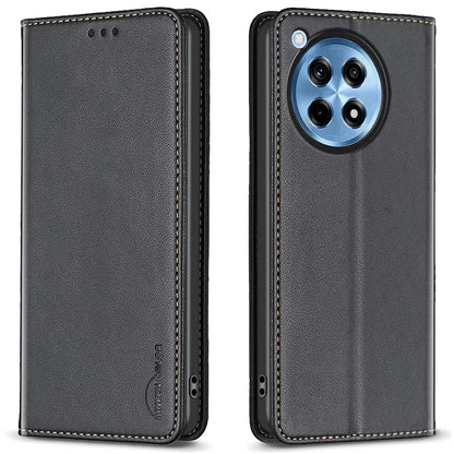 BINFEN COLOR BF18 For OnePlus 12R 5G / Ace 3 5G Case Magnetic Closure Leather Folio Phone Cover