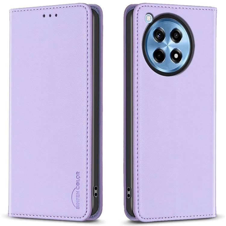 BINFEN COLOR BF18 For OnePlus 12R 5G / Ace 3 5G Case Magnetic Closure Leather Folio Phone Cover