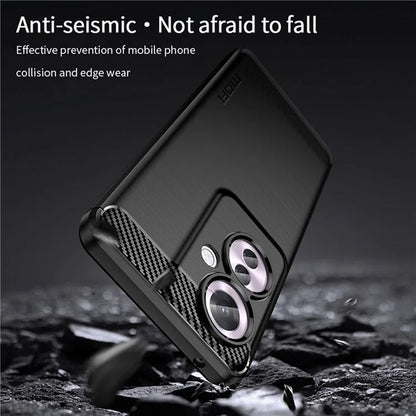 MOFI JK TPU Series-1 For Oppo Reno11 F 5G / F25 Pro 5G Case Brushed TPU Carbon Fiber Design Phone Cover