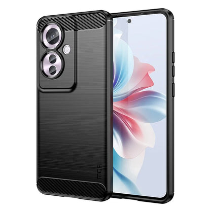 MOFI JK TPU Series-1 For Oppo Reno11 F 5G / F25 Pro 5G Case Brushed TPU Carbon Fiber Design Phone Cover