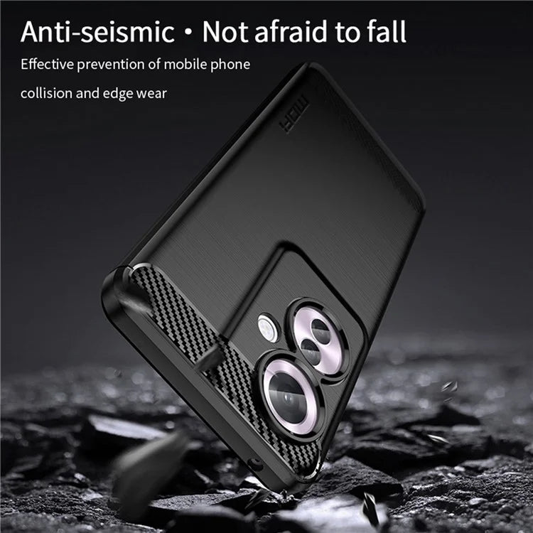 MOFI JK TPU Series-1 For Oppo Reno11 F 5G / F25 Pro 5G Case Brushed TPU Carbon Fiber Design Phone Cover