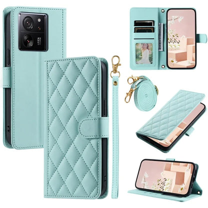 For Xiaomi Redmi K60 Ultra / 13T / 13T Pro Case Magnetic Rhombus Grid Pattern Leather Phone Cover