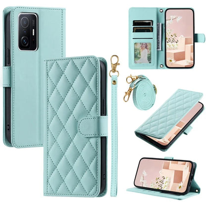 For Xiaomi 11T / 11T Pro Leather Case Wallet Card Holder Phone Cover with Shoulder Strap