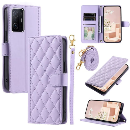For Xiaomi 11T / 11T Pro Leather Case Wallet Card Holder Phone Cover with Shoulder Strap