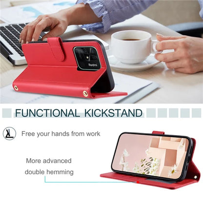 For Xiaomi Redmi 10C 4G / Redmi 10 (India) 4G / Redmi 10 Power Phone Case Rhombus Grid Leather Stand Cover
