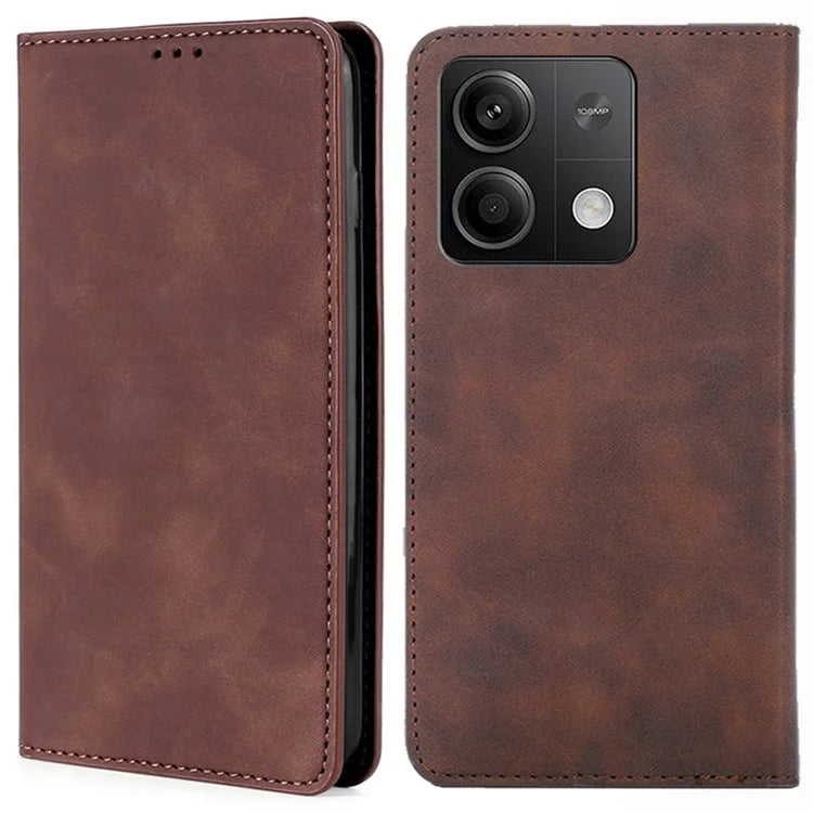 For Xiaomi Redmi Note 13 5G Case PU Leather Card Holder Skin-touch Phone Cover