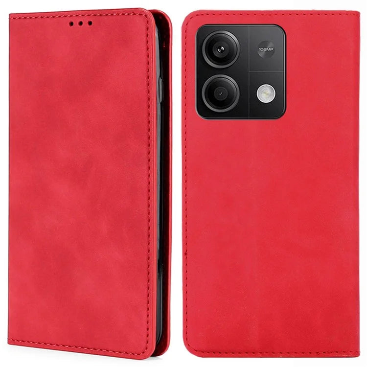 For Xiaomi Redmi Note 13 5G Case PU Leather Card Holder Skin-touch Phone Cover
