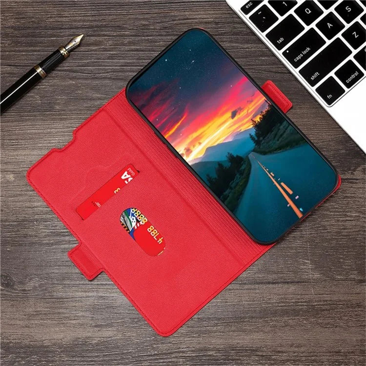 For Xiaomi Redmi Note 13 Pro 5G / Poco X6 5G Protective Case TPU Inner Shell PU Leather Phone Cover