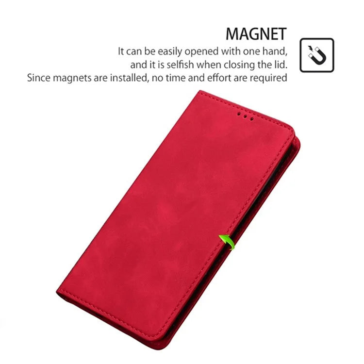For Xiaomi Redmi Note 13 Pro 5G / Poco X6 5G Case PU Leather Card Holder Skin-touch Phone Cover