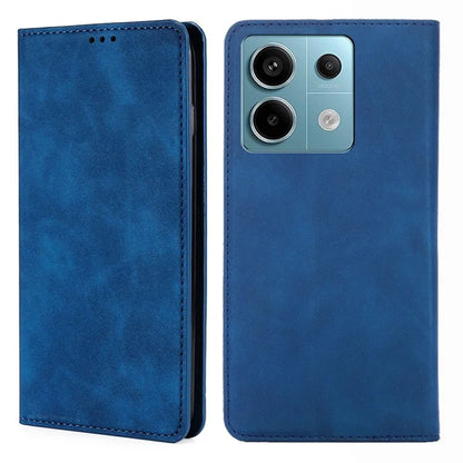 For Xiaomi Redmi Note 13 Pro 5G / Poco X6 5G Case PU Leather Card Holder Skin-touch Phone Cover