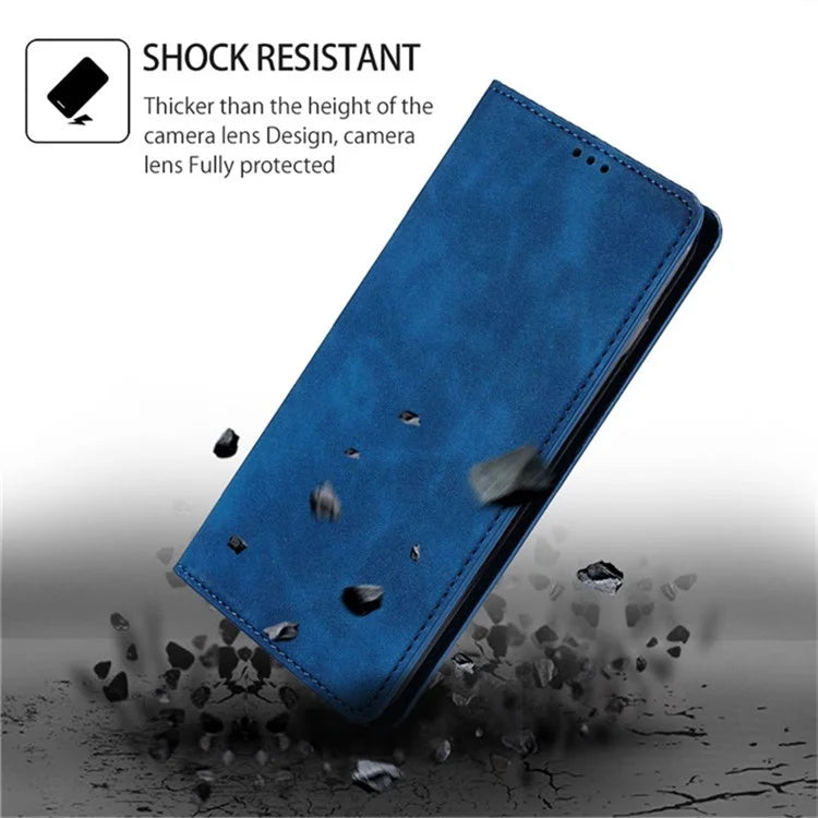 For Xiaomi Redmi Note 13 Pro 5G / Poco X6 5G Case PU Leather Card Holder Skin-touch Phone Cover