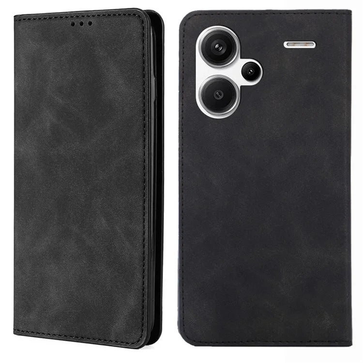 For Xiaomi Redmi Note 13 Pro+ 5G Case Skin-touch PU Leather Card Holder Phone Cover