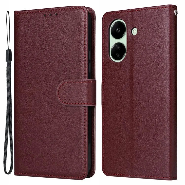 For Xiaomi Redmi 13C 4G / Poco C65 4G Case PU Leather Wallet Phone Cover Magnetic Clasp