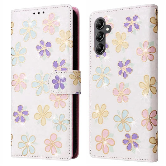 For Samsung Galaxy A15 4G / 5G Leather Case RFID Blocking Flip Folio Lacquered Phone Cover