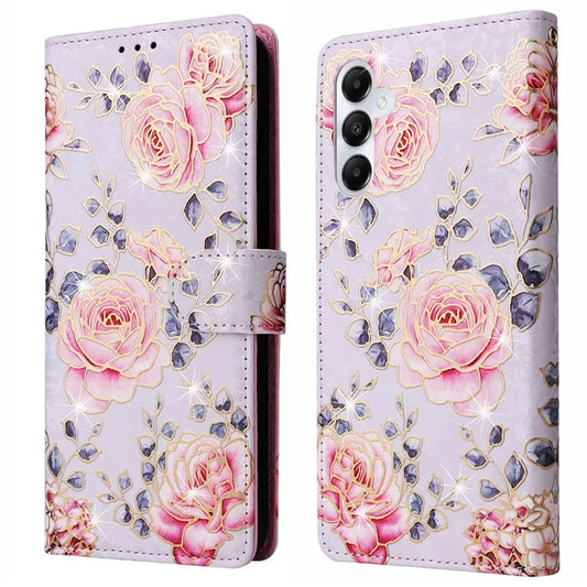 For Samsung Galaxy A05s 4G Case Floral Aesthetic RFID Blocking Leather Phone Cover