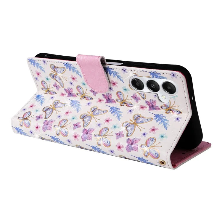 For Samsung Galaxy A05s 4G Case Floral Aesthetic RFID Blocking Leather Phone Cover