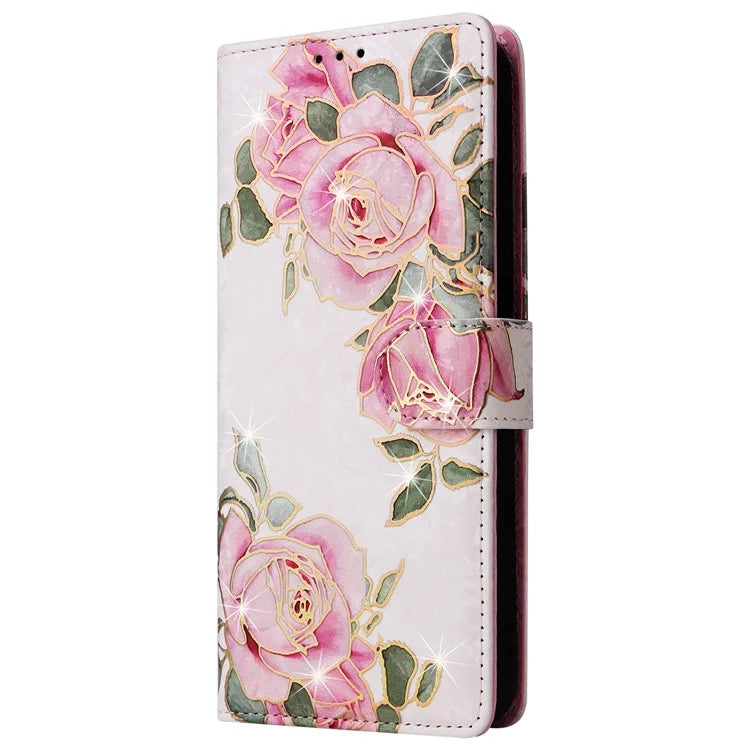 For Samsung Galaxy A05s 4G Case Floral Aesthetic RFID Blocking Leather Phone Cover