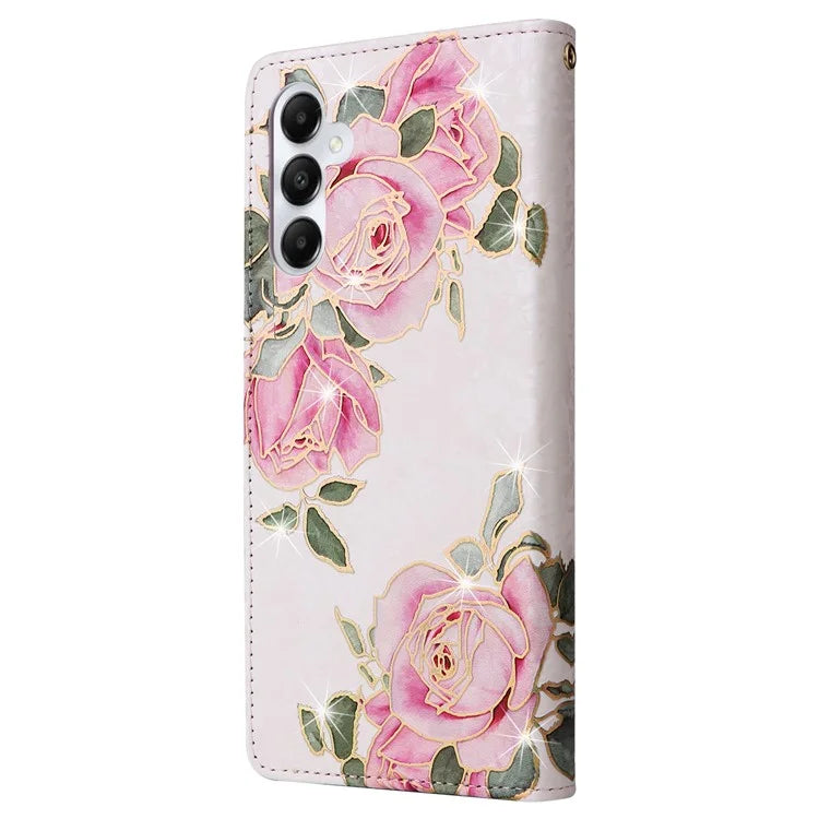 For Samsung Galaxy A05s 4G Case Floral Aesthetic RFID Blocking Leather Phone Cover