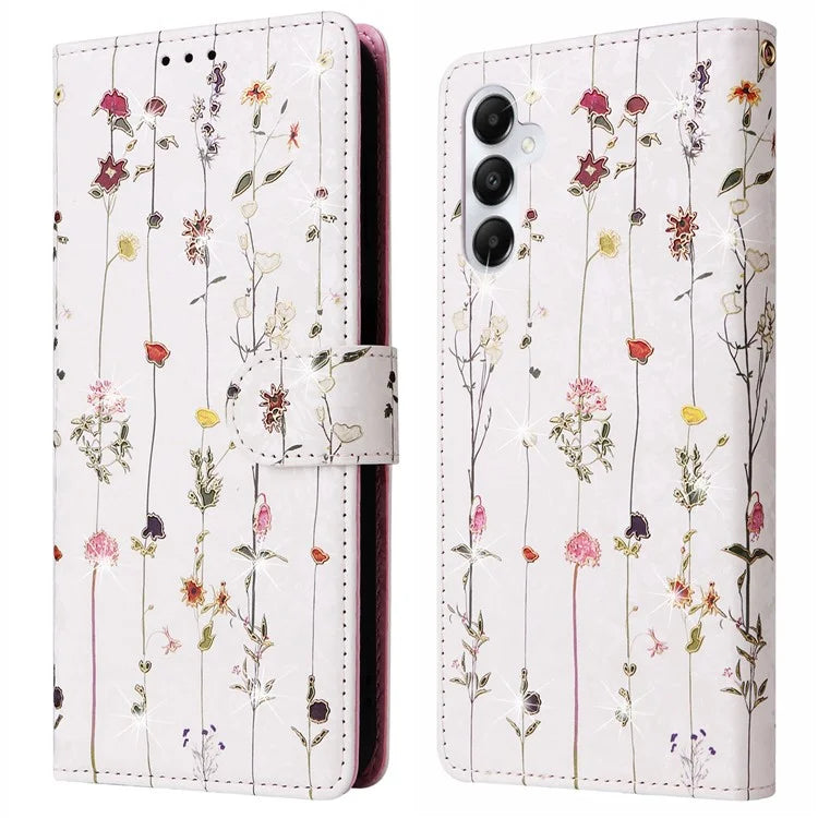 For Samsung Galaxy A05s 4G Case Floral Aesthetic RFID Blocking Leather Phone Cover
