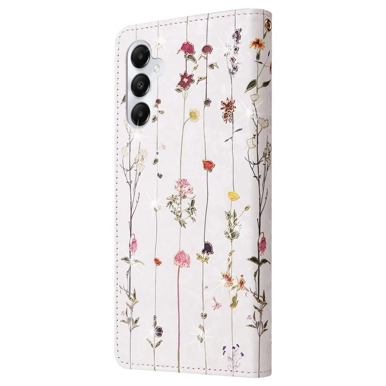 For Samsung Galaxy A05s 4G Case Floral Aesthetic RFID Blocking Leather Phone Cover