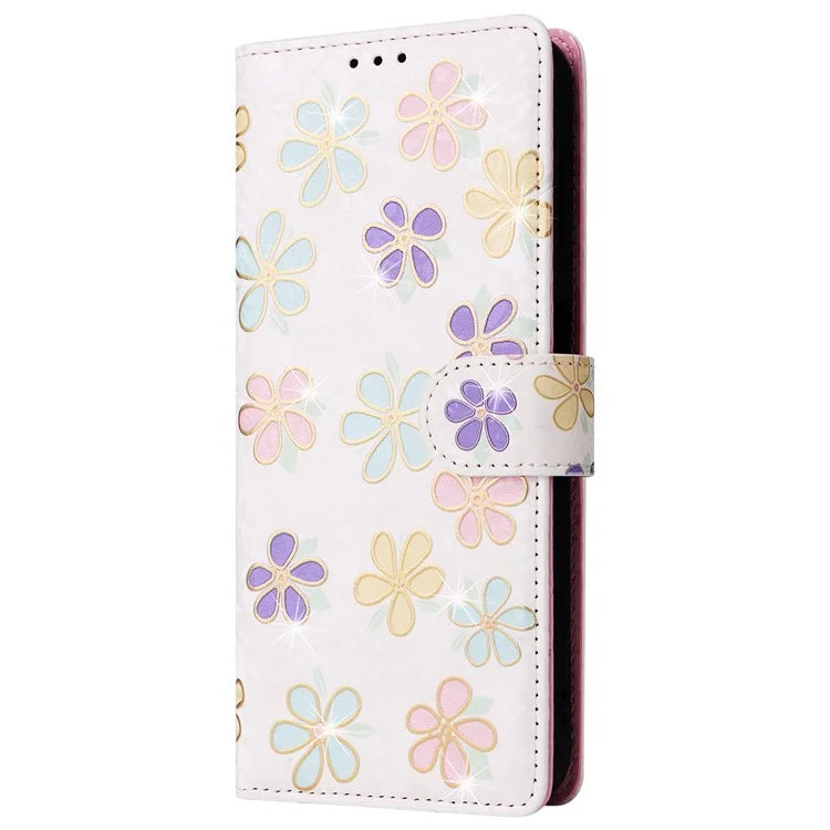 For Samsung Galaxy A05s 4G Case Floral Aesthetic RFID Blocking Leather Phone Cover