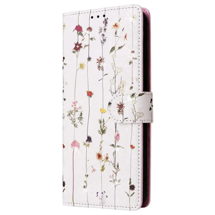 For Samsung Galaxy S24 Case Wallet RFID Blocking Leather Floral Phone Cover
