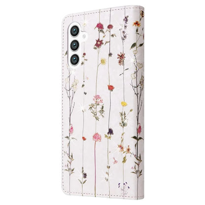 For Samsung Galaxy S24 Case Wallet RFID Blocking Leather Floral Phone Cover