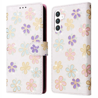 For Samsung Galaxy S24 Case Wallet RFID Blocking Leather Floral Phone Cover