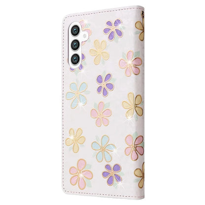 For Samsung Galaxy S24 Case Wallet RFID Blocking Leather Floral Phone Cover