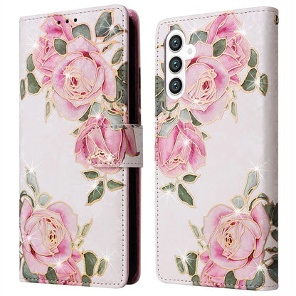 For Samsung Galaxy S24 Case Wallet RFID Blocking Leather Floral Phone Cover