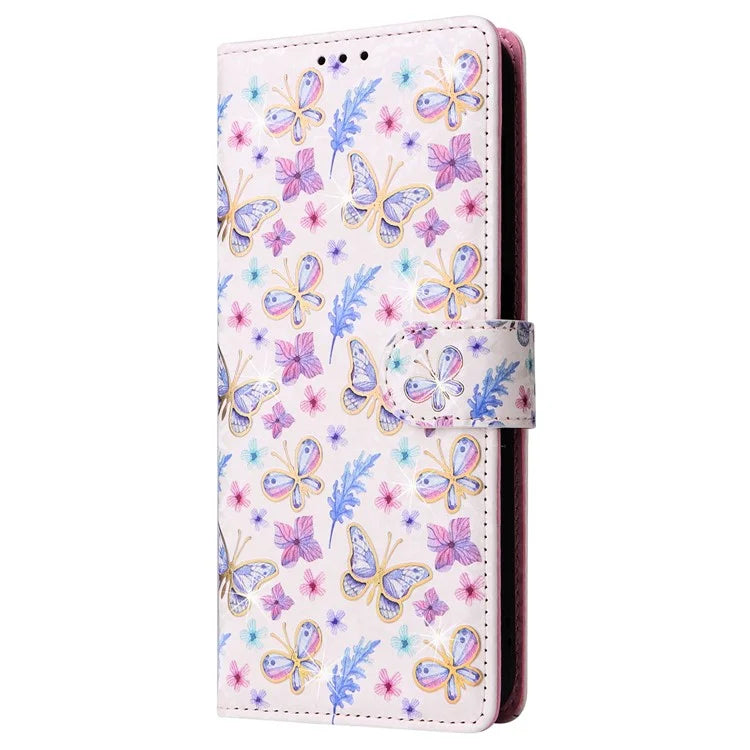 For Samsung Galaxy S24 Case Wallet RFID Blocking Leather Floral Phone Cover