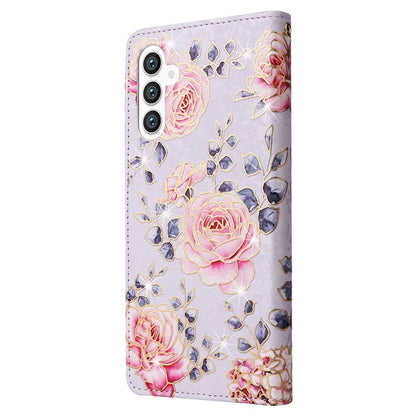 For Samsung Galaxy S24 Case Wallet RFID Blocking Leather Floral Phone Cover