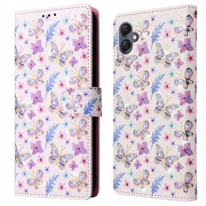 For Samsung Galaxy A05 4G Case RFID Blocking Lacquered Design Leather Flip Phone Cover