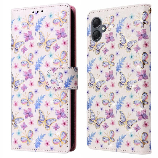For Samsung Galaxy A05 4G Case RFID Blocking Lacquered Design Leather Flip Phone Cover