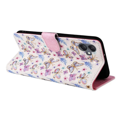 For Samsung Galaxy A05 4G Case RFID Blocking Lacquered Design Leather Flip Phone Cover