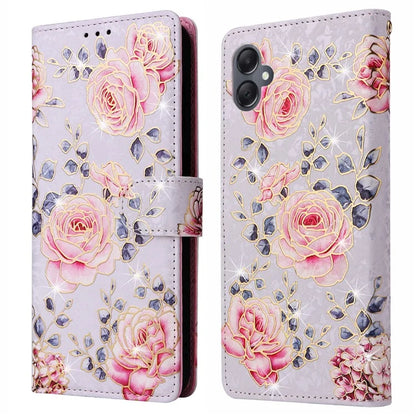 For Samsung Galaxy A05 4G Case RFID Blocking Lacquered Design Leather Flip Phone Cover