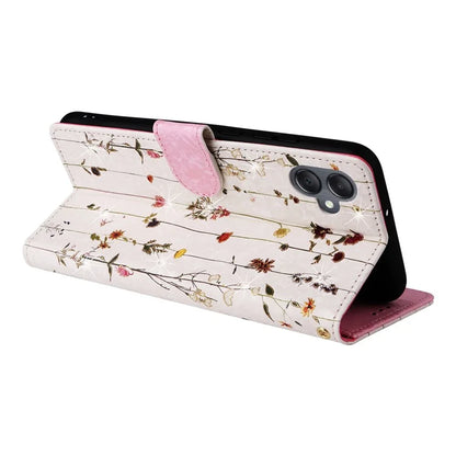 For Samsung Galaxy A05 4G Case RFID Blocking Lacquered Design Leather Flip Phone Cover
