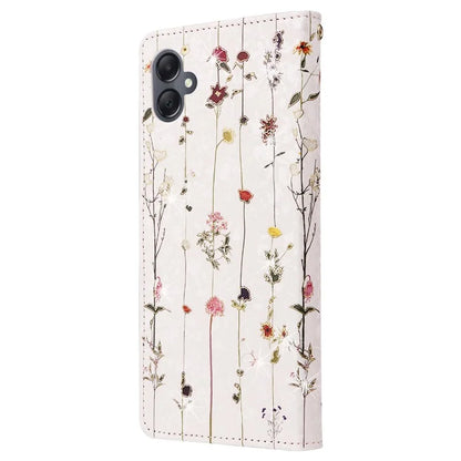 For Samsung Galaxy A05 4G Case RFID Blocking Lacquered Design Leather Flip Phone Cover