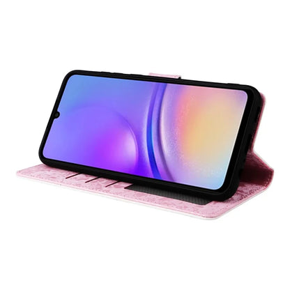 For Samsung Galaxy A05 4G Case RFID Blocking Lacquered Design Leather Flip Phone Cover