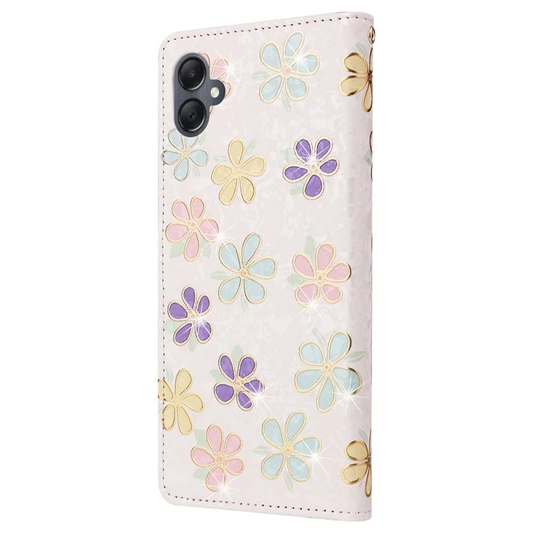 For Samsung Galaxy A05 4G Case RFID Blocking Lacquered Design Leather Flip Phone Cover