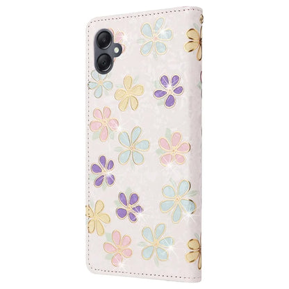 For Samsung Galaxy A05 4G Case RFID Blocking Lacquered Design Leather Flip Phone Cover