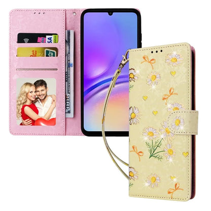 For Samsung Galaxy A05 4G Case RFID Blocking Lacquered Design Leather Flip Phone Cover