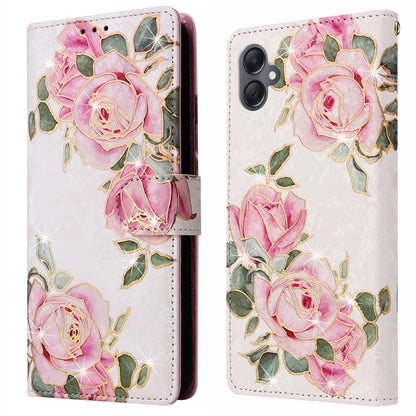 For Samsung Galaxy A05 4G Case RFID Blocking Lacquered Design Leather Flip Phone Cover