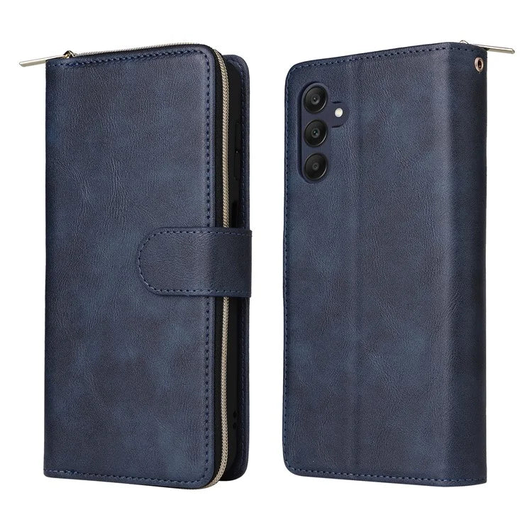 For Samsung Galaxy A25 5G (Global) (161.0 x 76.5 x 8.3mm) Case Card Slots Zipper Wallet Leather Phone Cover