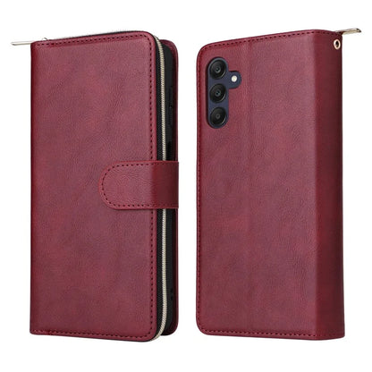For Samsung Galaxy A25 5G (Global) (161.0 x 76.5 x 8.3mm) Case Card Slots Zipper Wallet Leather Phone Cover