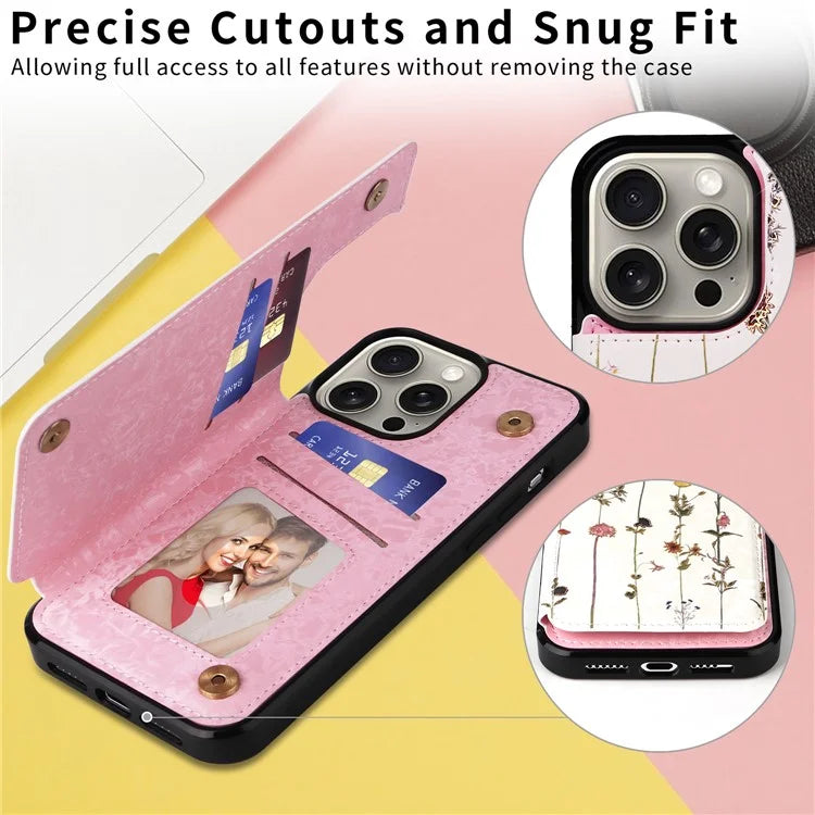 For iPhone 15 Pro Max Shockproof Case Drop-Proof Kickstand Phone Shell