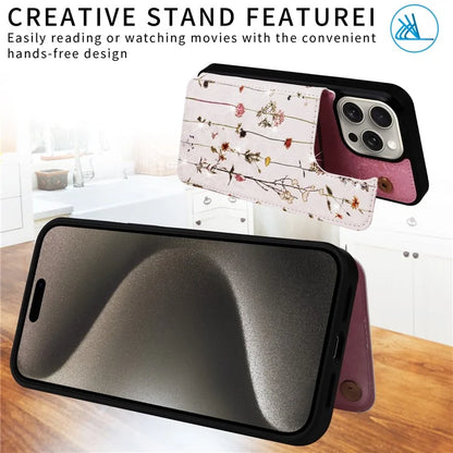 For iPhone 15 Pro Max Shockproof Case Drop-Proof Kickstand Phone Shell